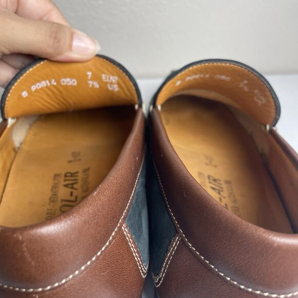 Mephisto Cool-Air Baduard Men 7.5 Blac Brown Leather Slip-On Loafers Dress Shoes main image 5